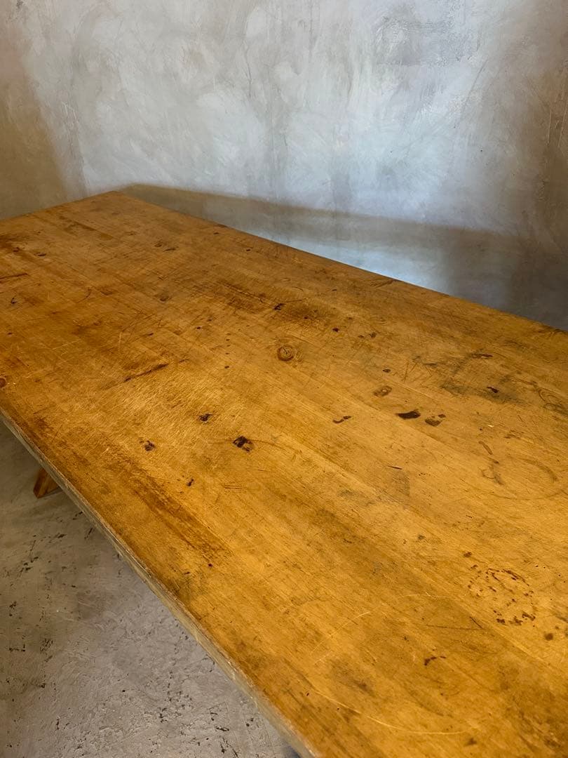 【東京都23区配送無料】ビンテージ　テーブル　作業台　什器　陳列棚　プリミティブ