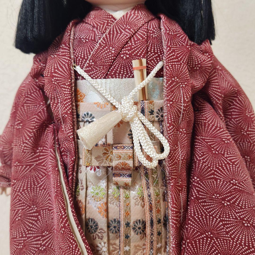 市松人形 男の子と女の子 2体セット 日本人形 正絹の衣装 本松 昭和レトロ