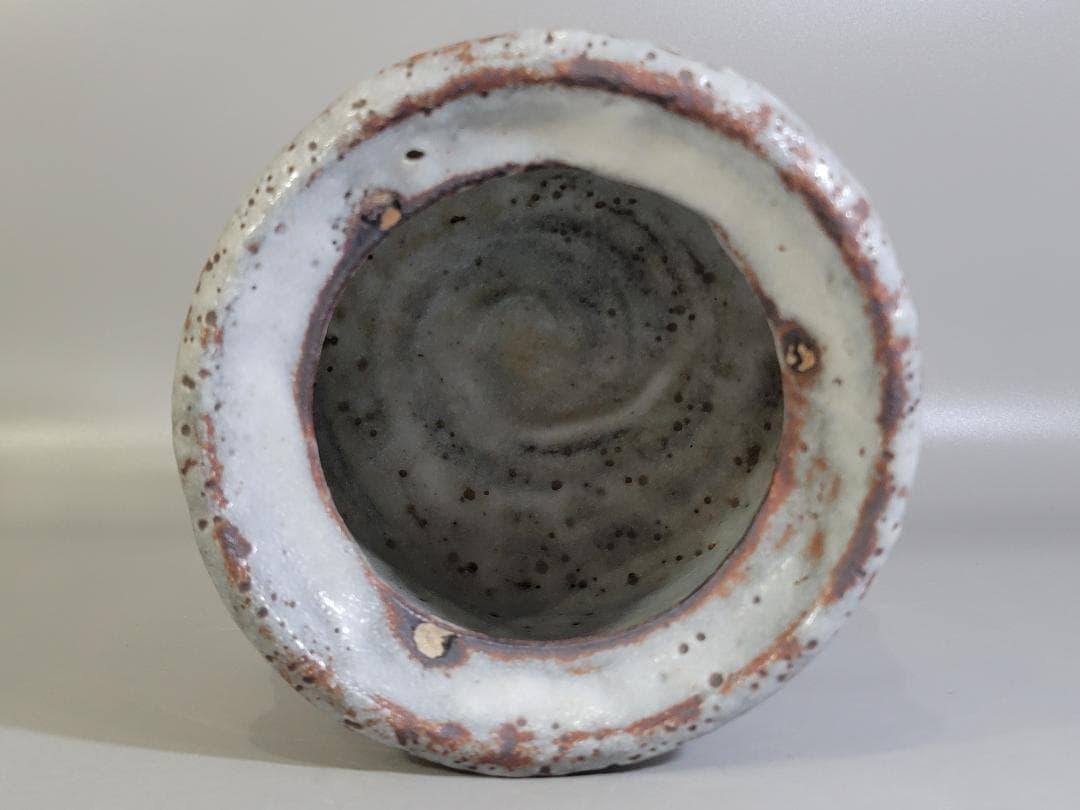 茶道具 鼠志野 水指 塗替蓋 共箱 DT475