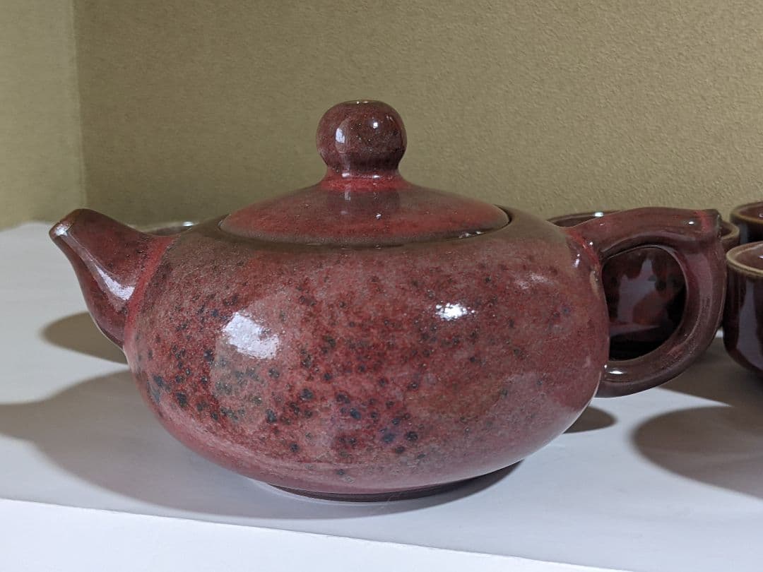 ♦中国美術品【希少】！ 銅紅釉 茶壺 茶器 アンティーク 骨董品 コレクション