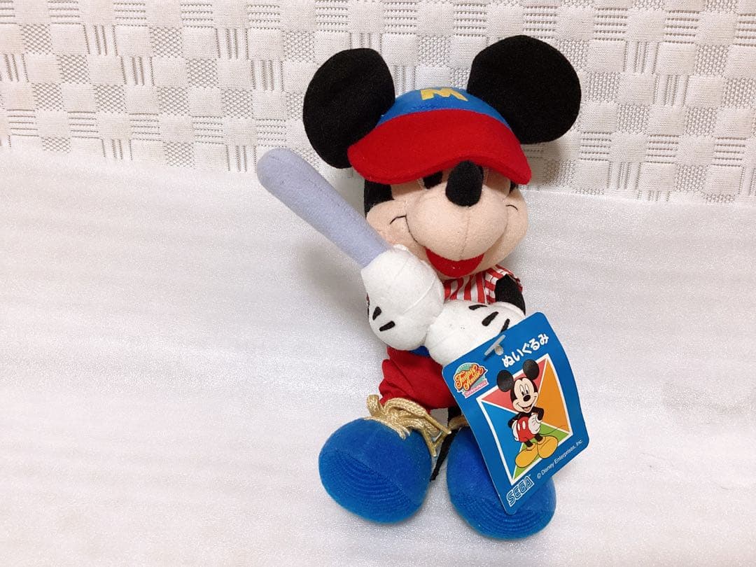平成レトロ❤︎Disney❤︎ラグビー&野球 ミッキーマウス ぬいぐるみ 2点セット