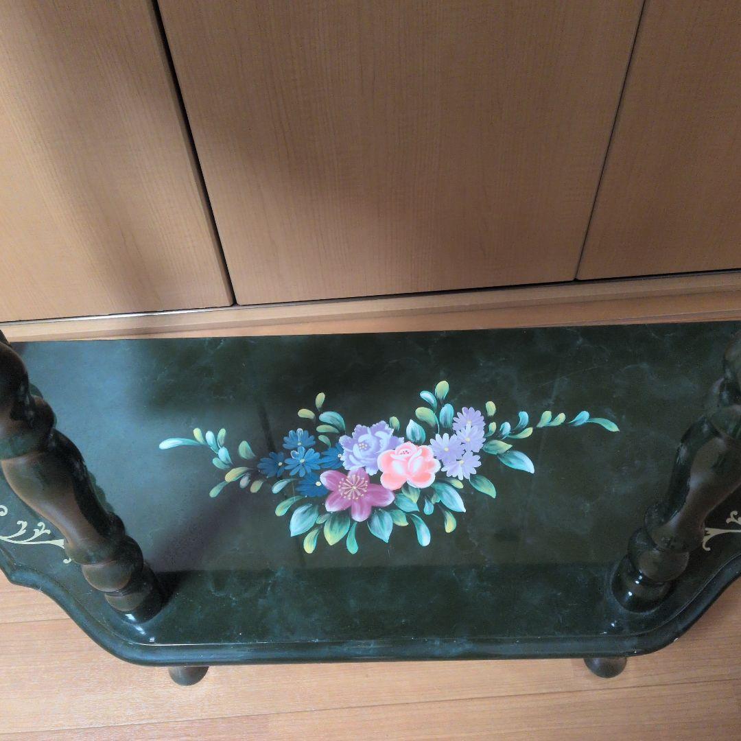 花柄コンソール テーブル 台 アンティーク家具