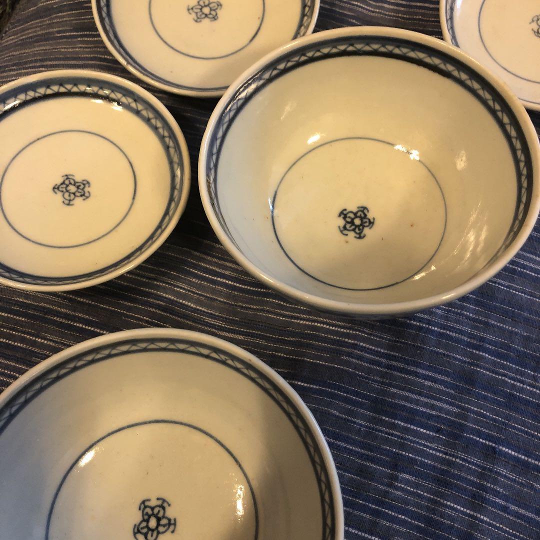 江戸後期茶碗蓋セットアンティーク骨董品