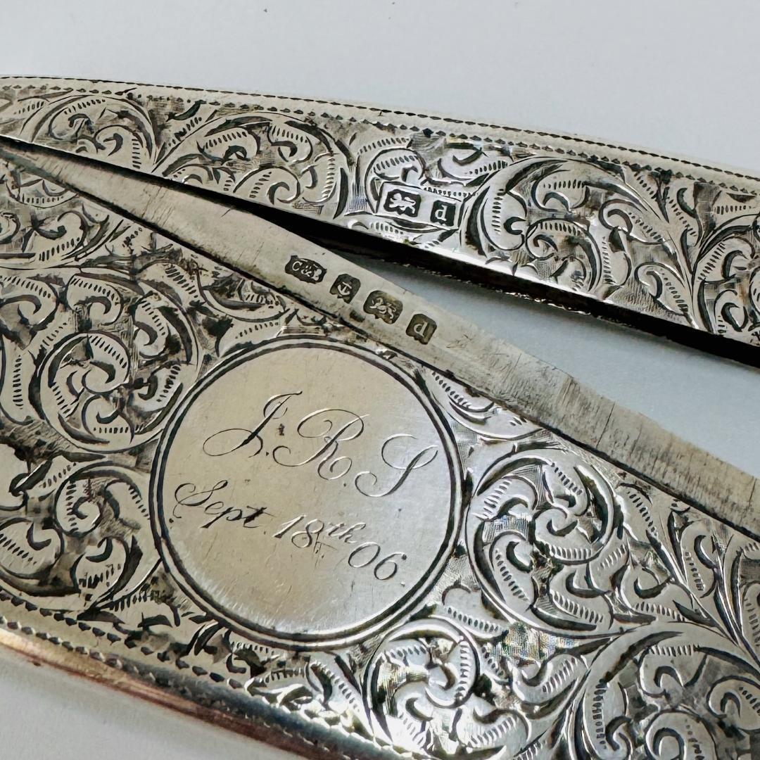 ★1904年 英国 ★アンティーク 純銀製 カードケース イギリス 925