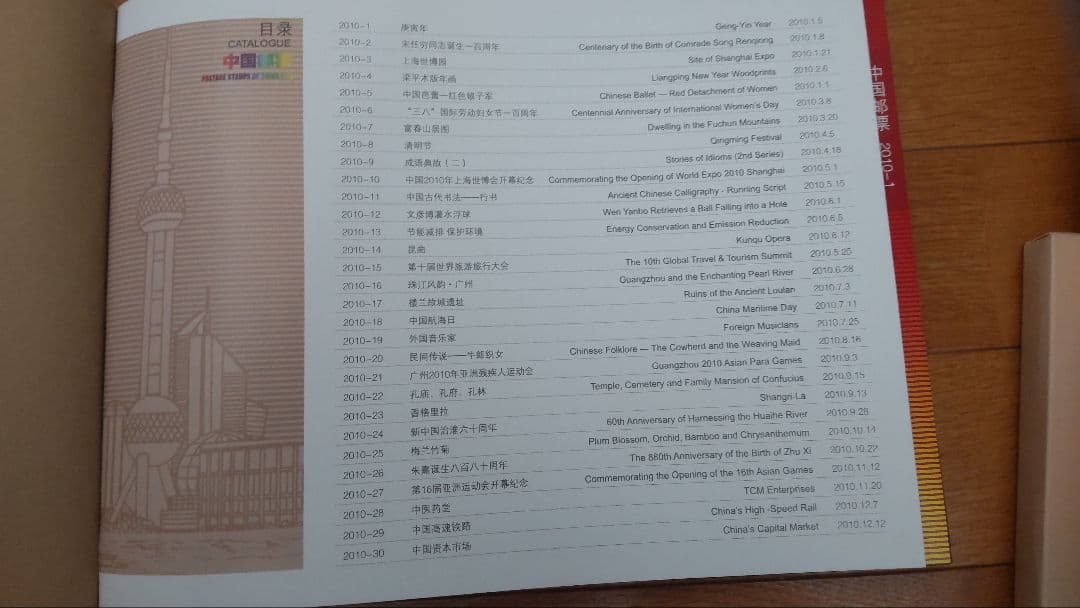 中国の切手帳 10冊