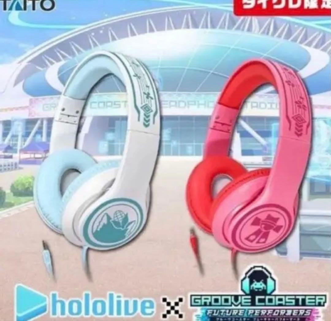 ホロライブ　描き下ろし ゲーミングクッションヘッドホン　グルーヴコースターセット