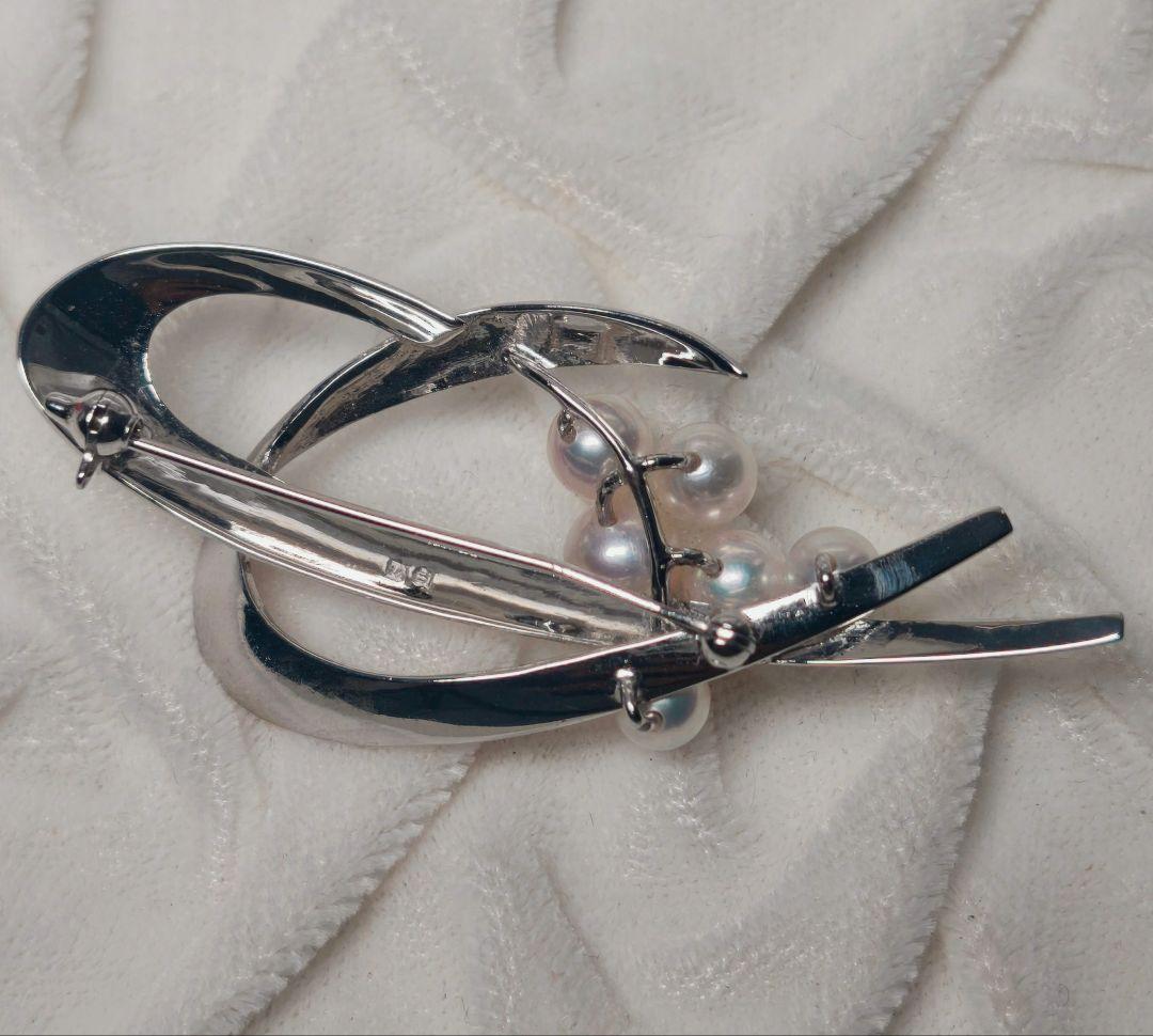 【美品 高級◎】タサキ ブローチ パール 6珠 フォーマル T刻印 冠婚葬祭