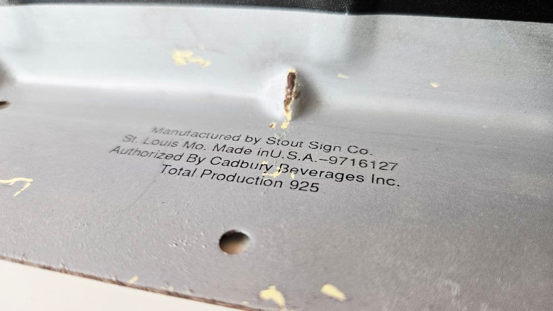 7UP セブンアップ　ブリキ看板　USA製　ディスプレイ　ビンテージ　レア　希少