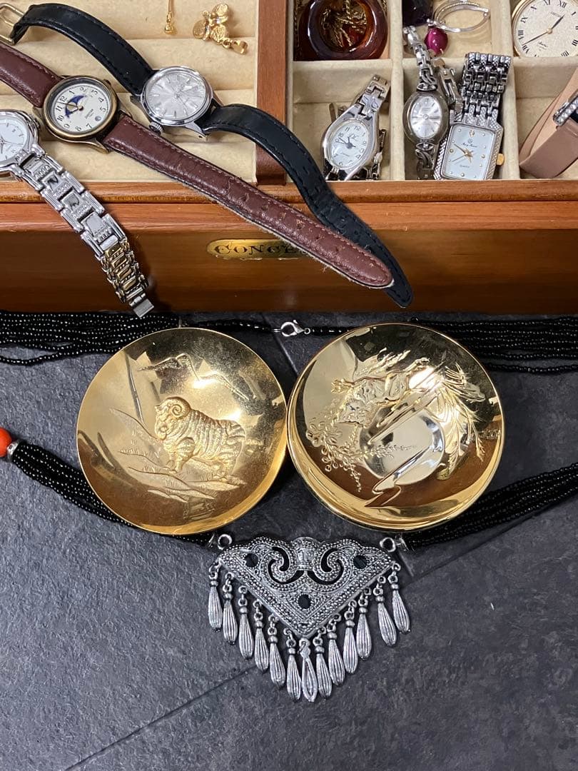 遺品整理 指輪 ネックレス イヤリング 腕時計　タイピン　金盃