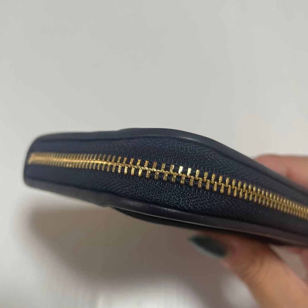 極美品　トリーバーチ　ケース　カードケース　この字型　ネイビー