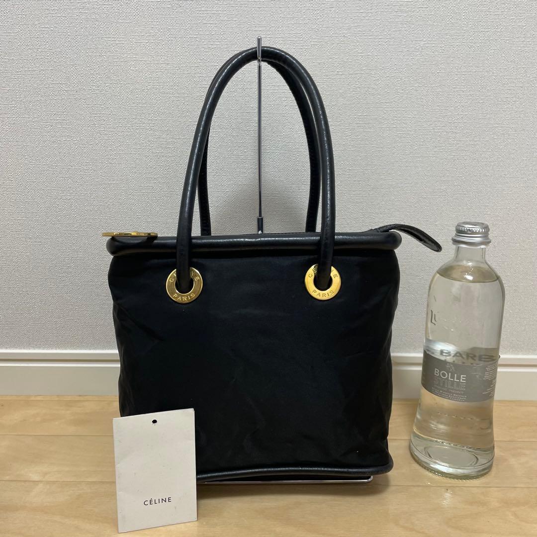 ■ CELINE（セリーヌ）良品 / ナイロン×レザー / ハンドバッグ/ 黒