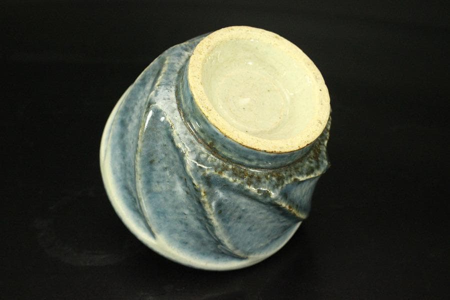 呉洲面取汲出 茶碗 六客 河井透 木箱付(メ1276)