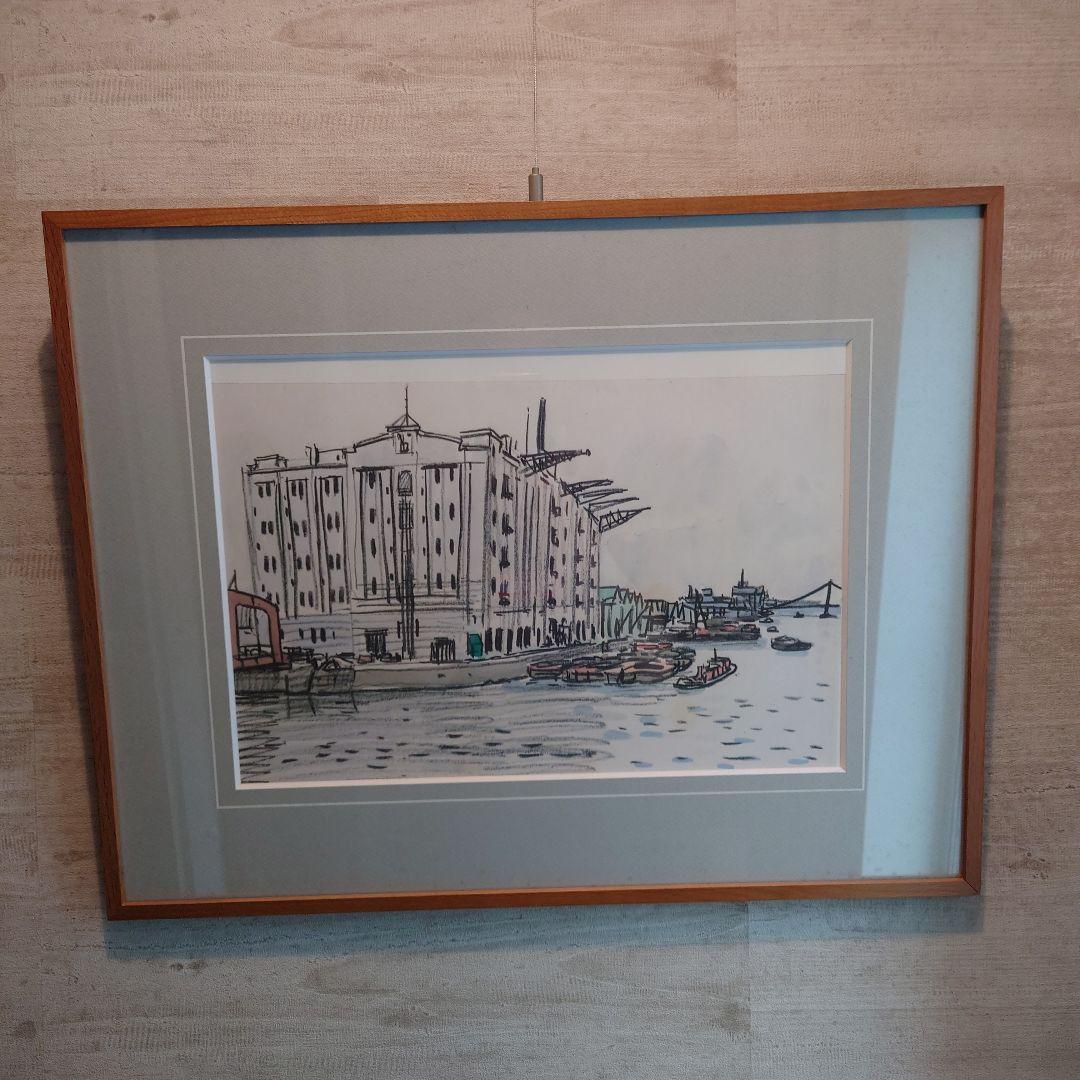 永代橋にて…  石川滋彦  シルクスクリーン（版画）