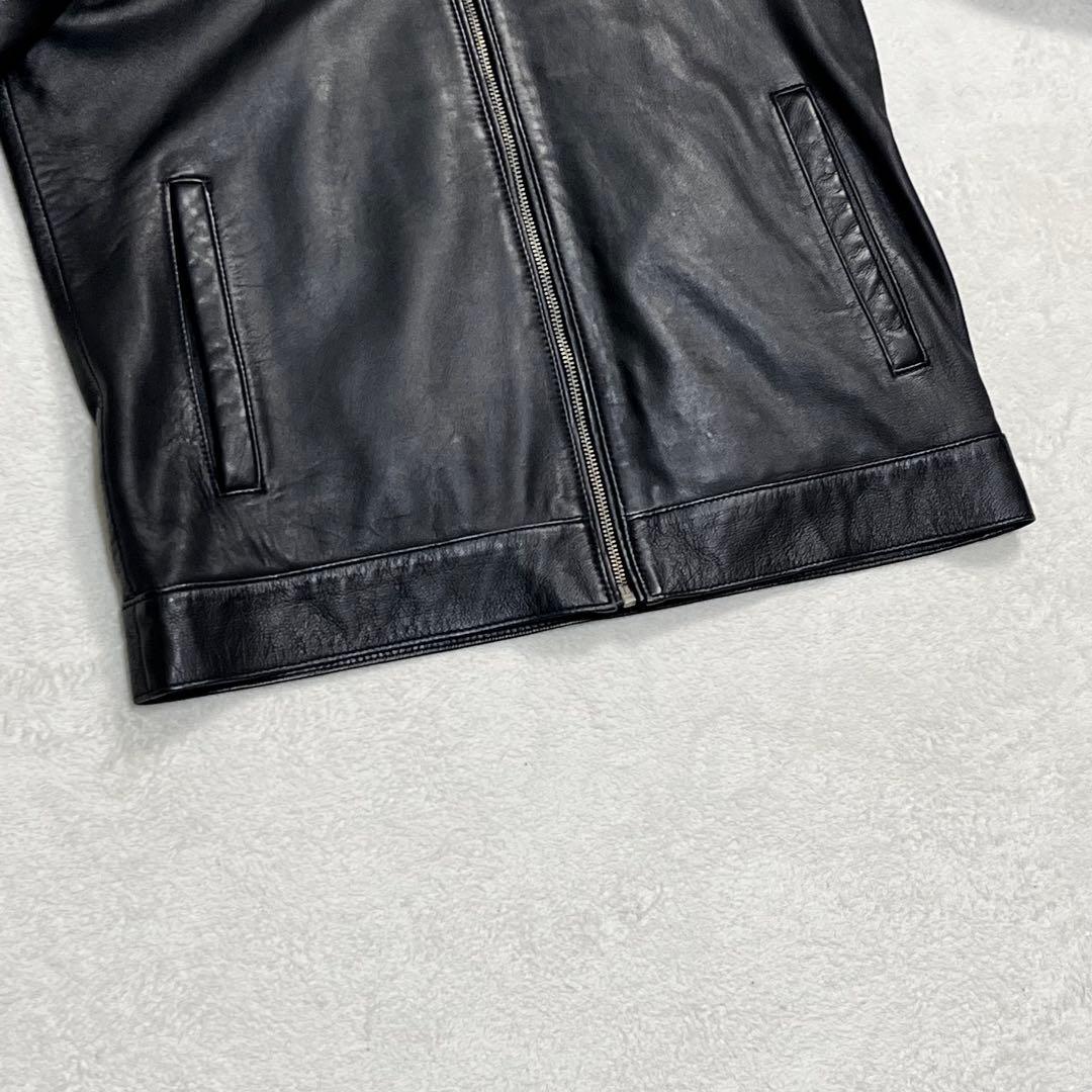 『ABAHOUSE アバハウス』ライダースレザージャケット 羊革 ジップアップ