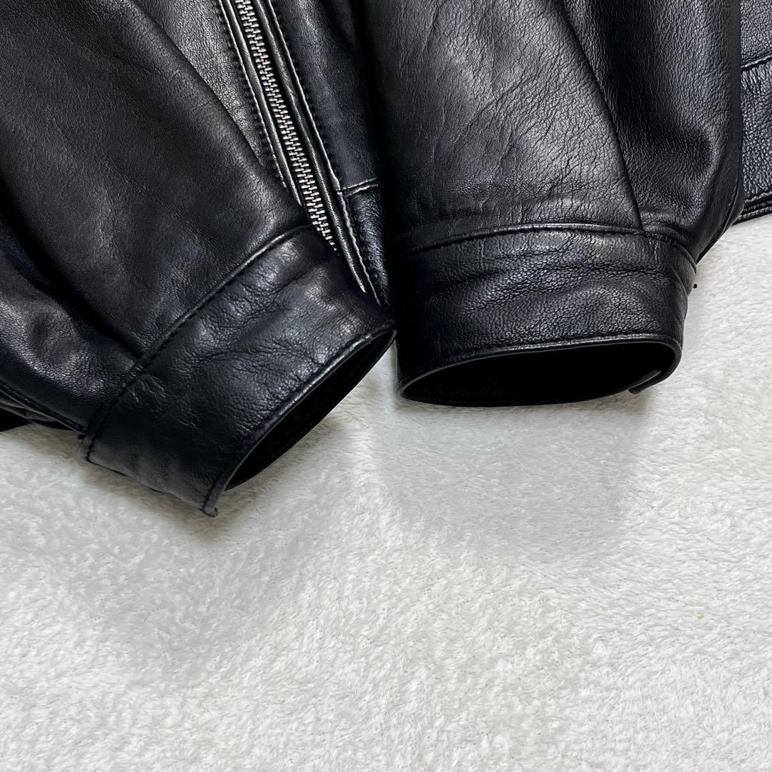 『ABAHOUSE アバハウス』ライダースレザージャケット 羊革 ジップアップ