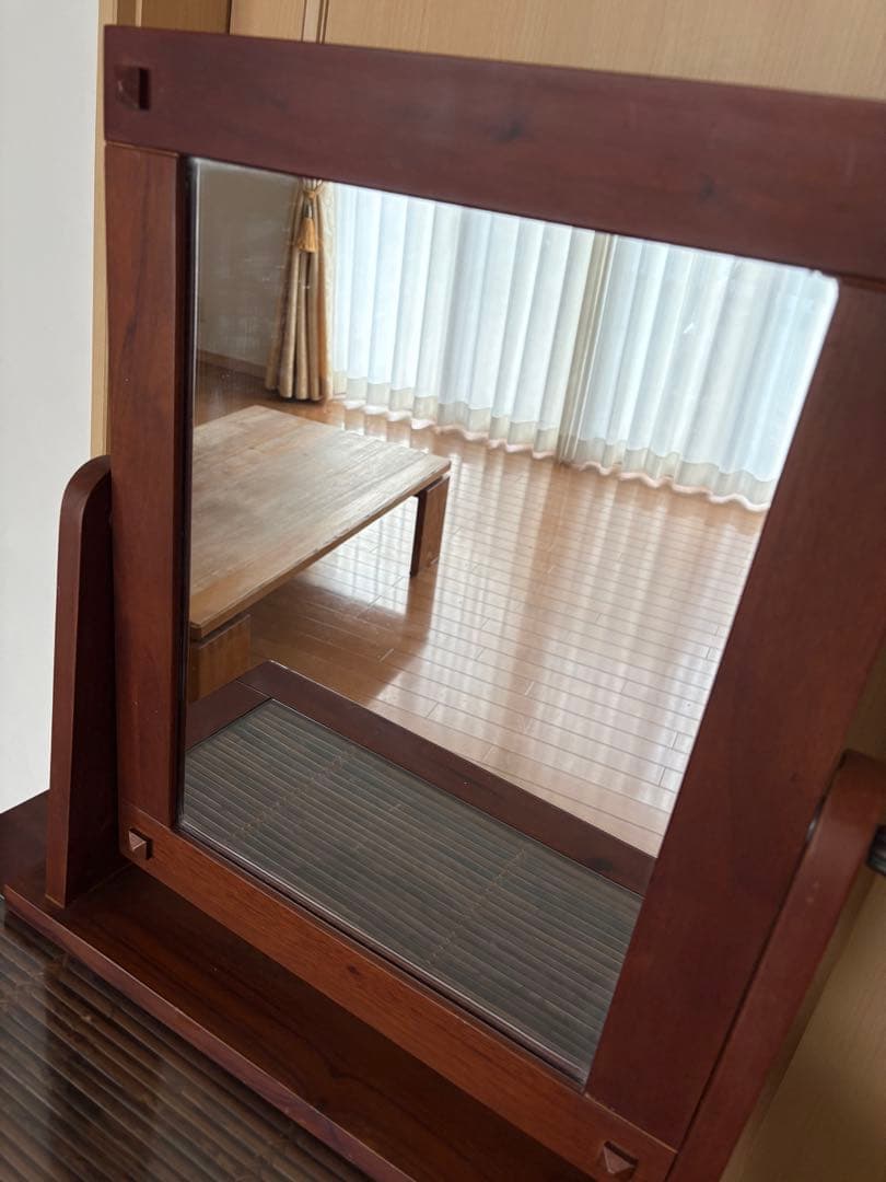 タイ産 木製ドレッサー ミラー 鏡台