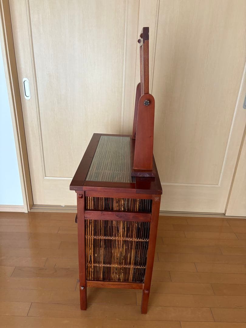 タイ産 木製ドレッサー ミラー 鏡台