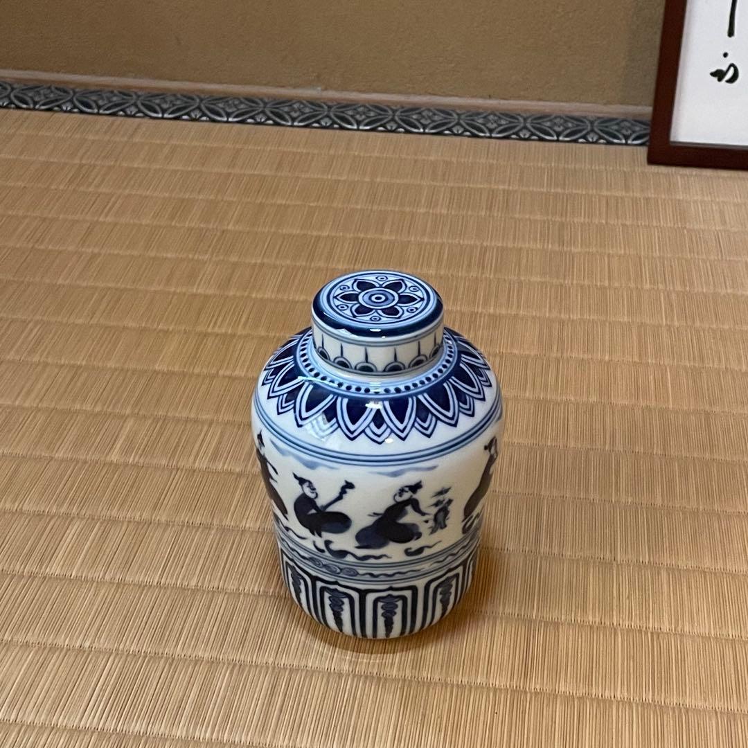 表千家　古曽部焼窯元 寒川義崇　振り出し　南蛮人 安南風人物　凡聖庵　松本宗匠