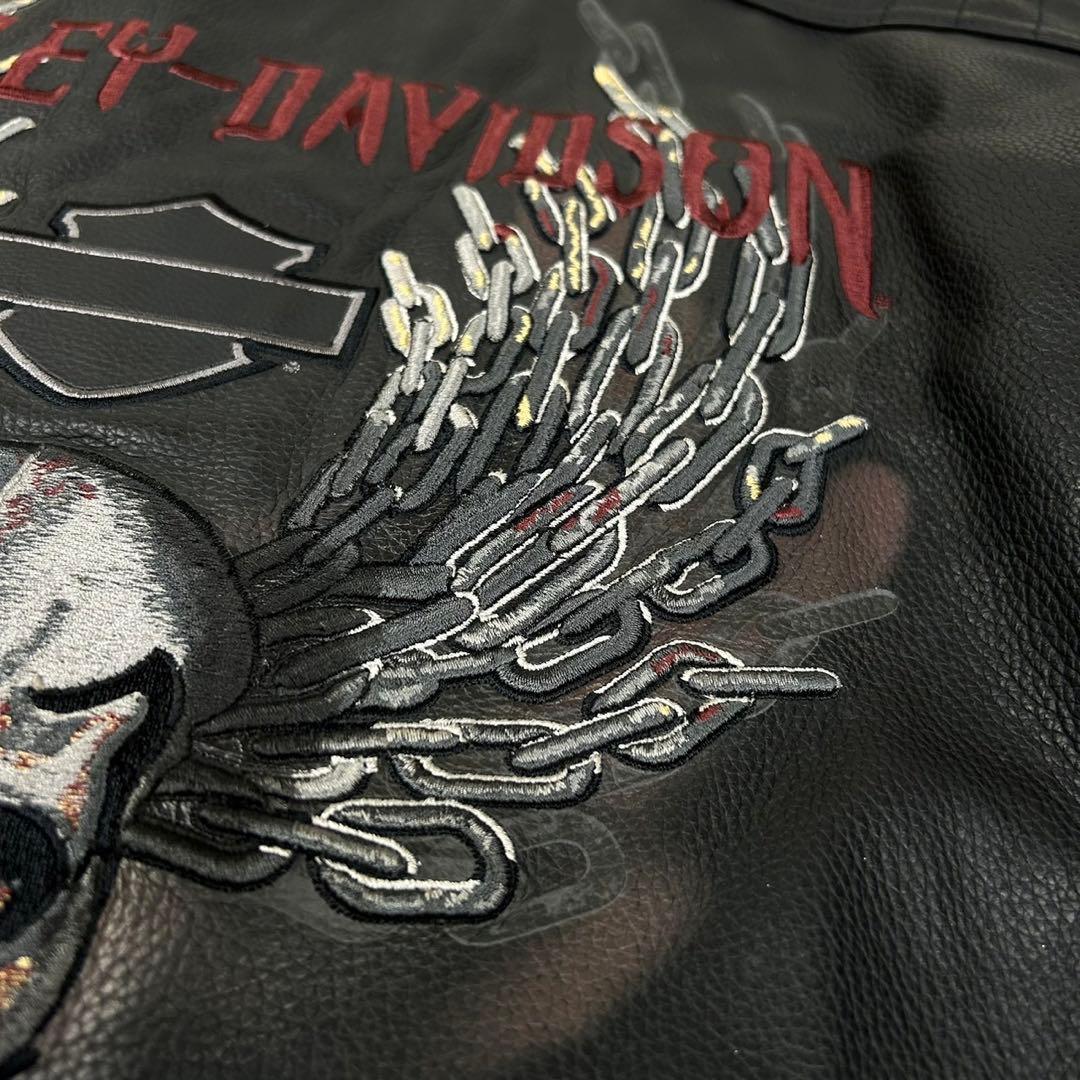 激レア XXL相当 HARLEY-DAVIDSON ライダースジャケット スカル