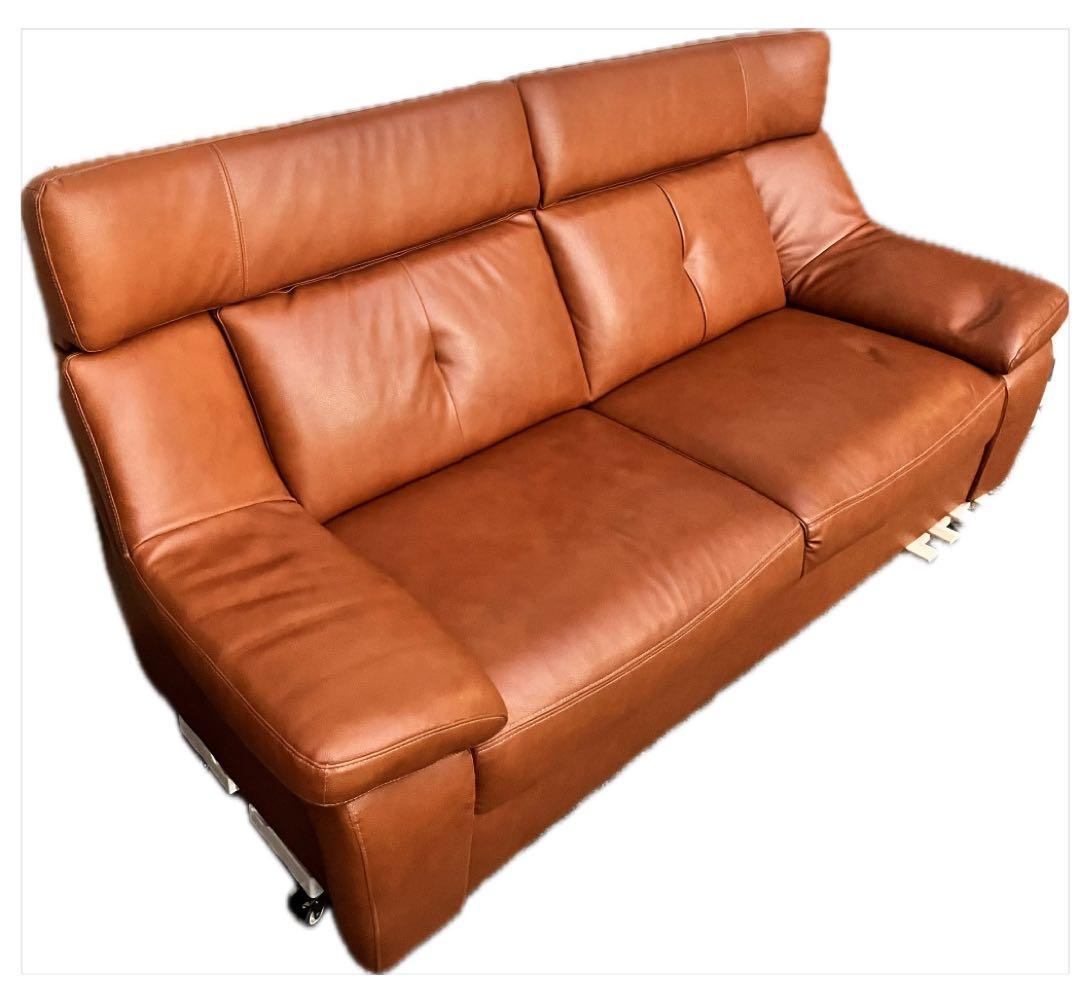 ② karimoku カリモク ZT73 レザーソファ 2人掛 けソファ本革