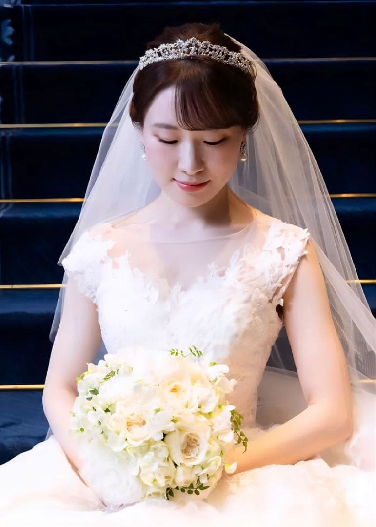 新品未使用【ANNAN WEDDING】横幅広め ティアラ T50