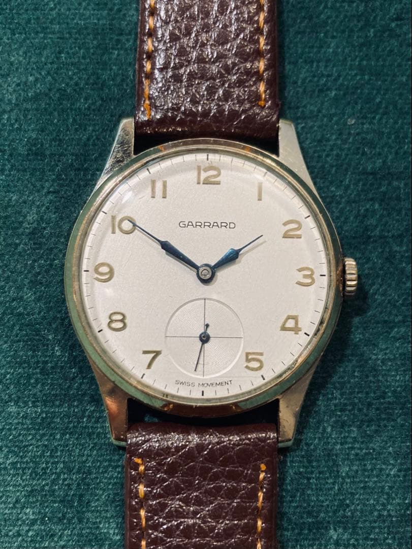 【9金無垢】GARRARD（ガラード） 手巻き時計