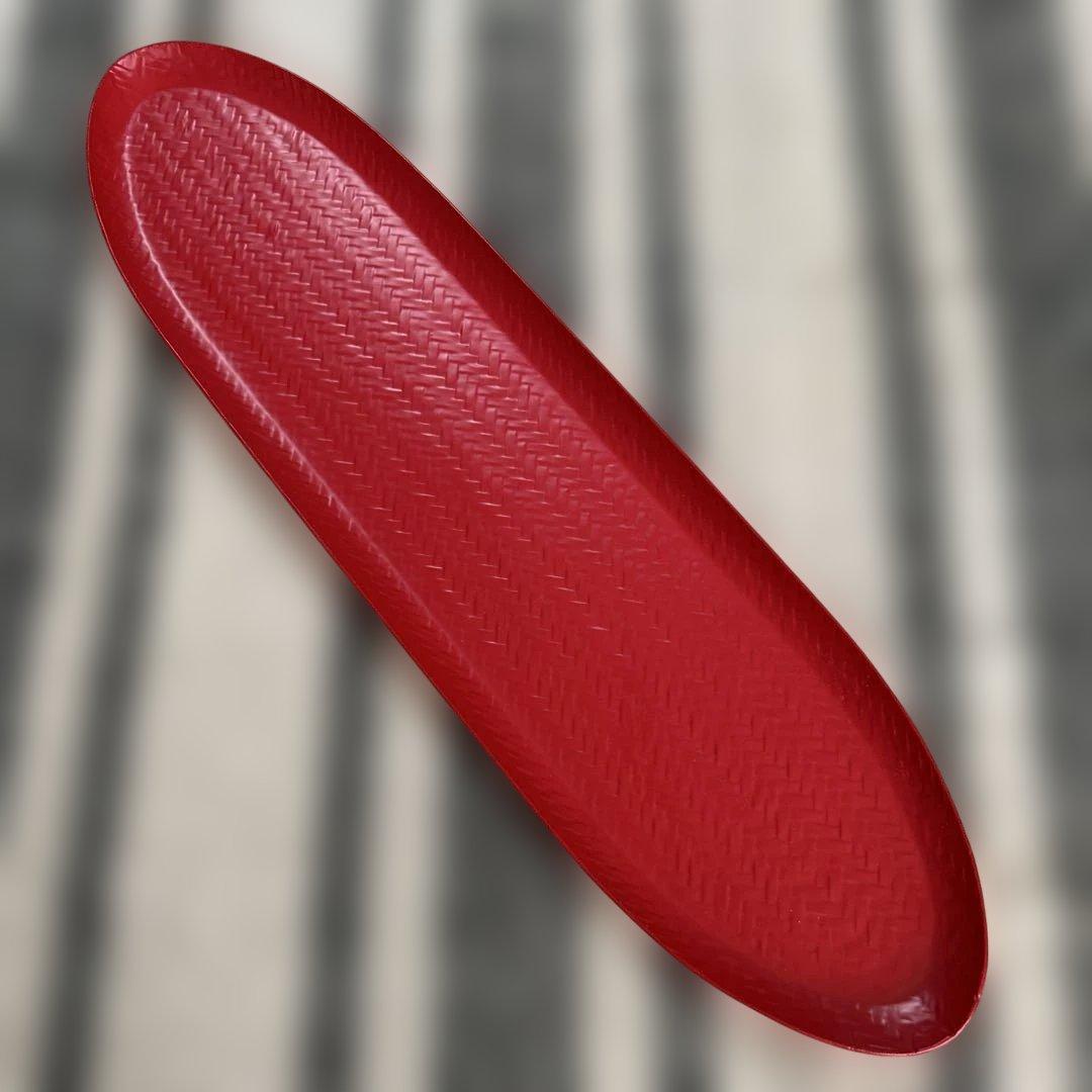 籃胎（らんたい）漆器　赤