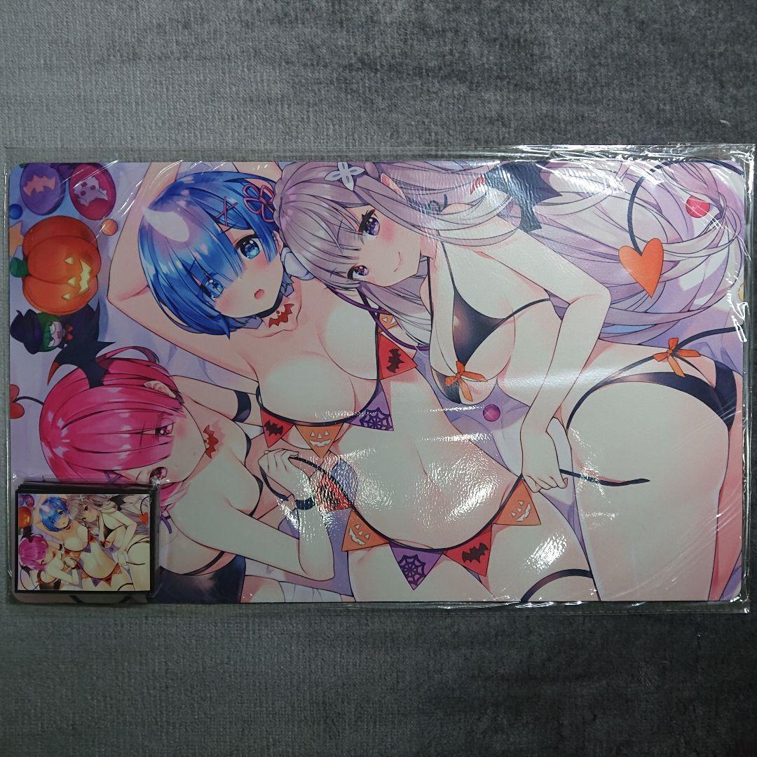 α2 リゼロ ハロウィン&コスプレ ラム&レム&エミリア スリーブ&プレイマット