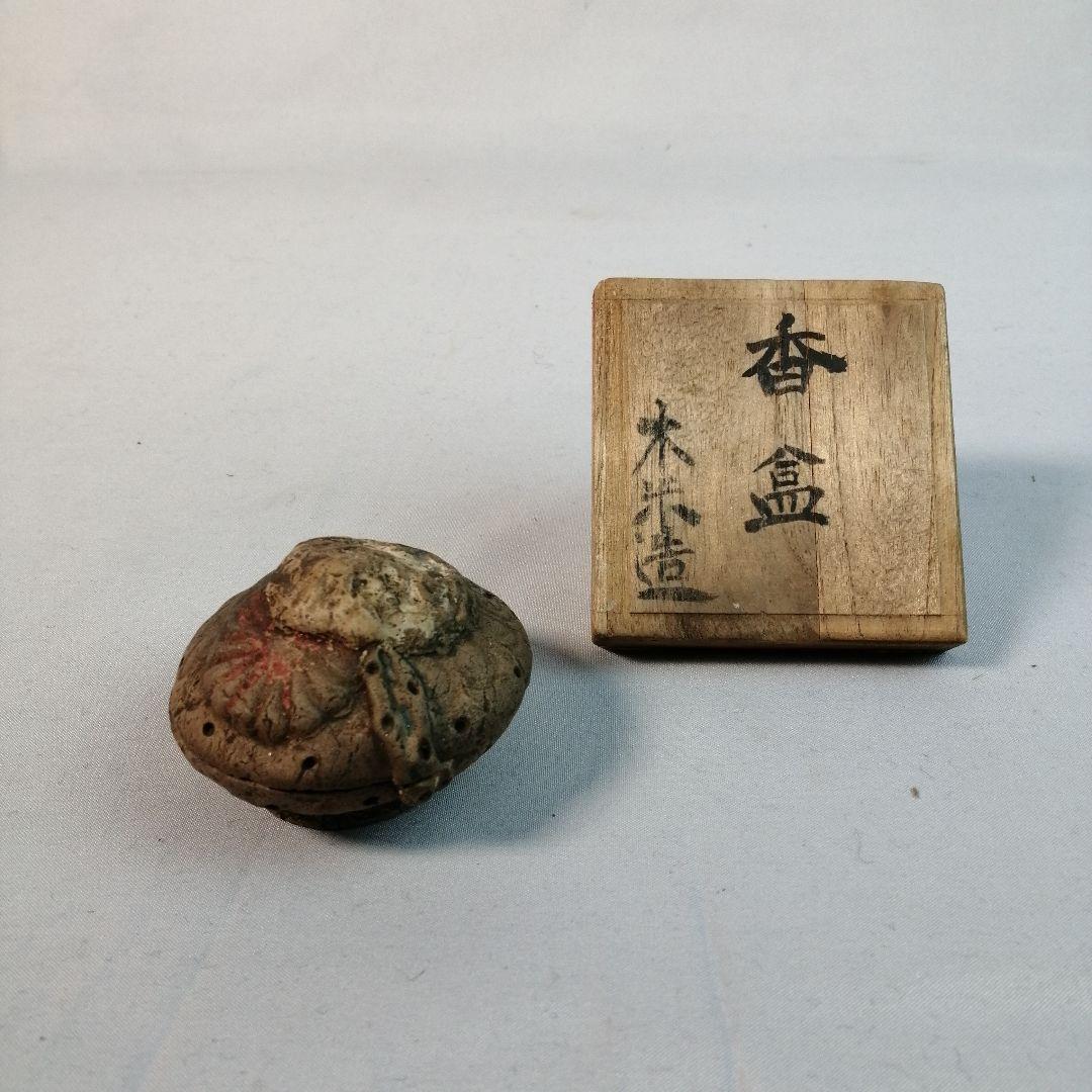 【茶道具】木米作　蓮香合　香合268
