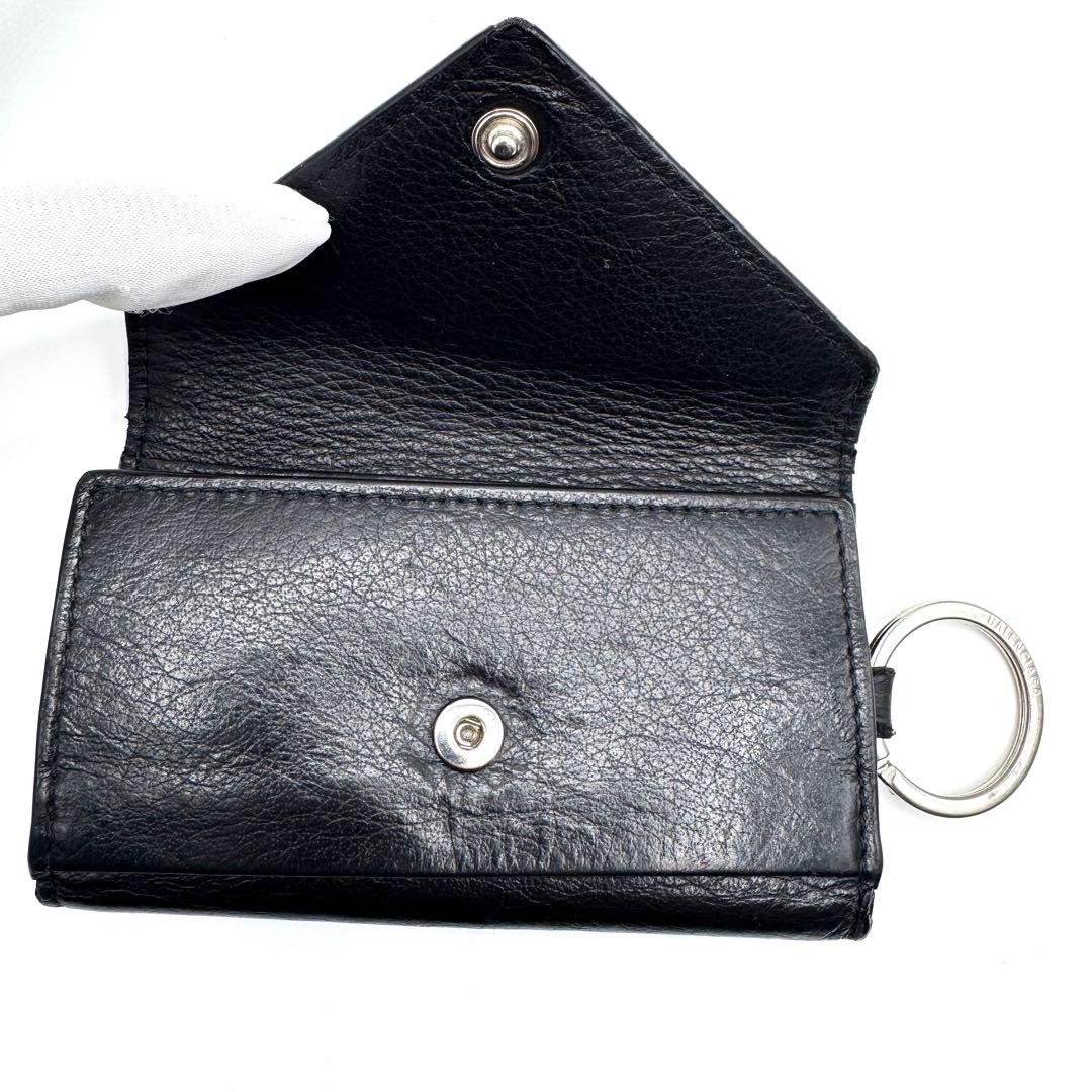 良品✨バレンシアガ　6連キーケース　キーリング付　エブリデイ　レザー　黒