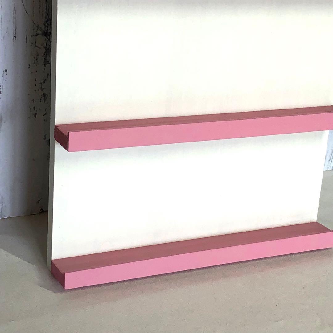 ろここ　お店型什器（ピンク×ホワイト）３点　イベント什器　アクセサリー什器