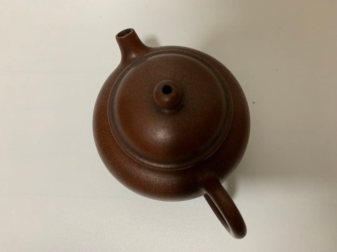 唐物 朱泥「 荊溪周榮祥製 」在銘 単孔 急須 古作 茶壺 紫砂壺 中国古玩