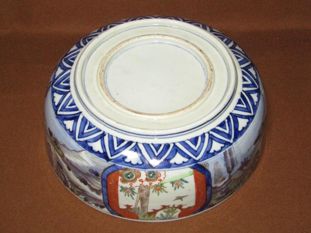 【伊万里　特大寸　丼鉢　三つ組　径３７ｃｍ　明治四十四年新調】美品