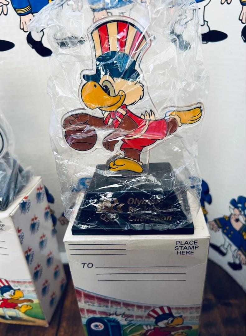 83' ロサンゼルスオリンピックマスコット イーグルサムトロフィー 5種セット