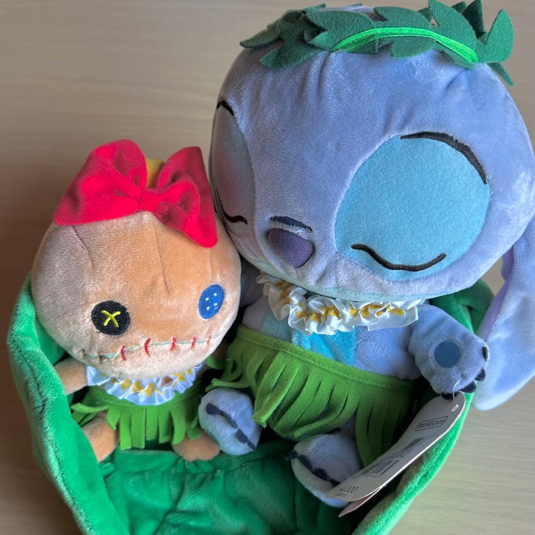 【タグ付き】スティッチ　スクランプ　ぬいぐるみ　キーチェーン　ハワイアン