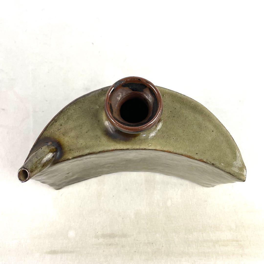 人間国宝 金城次郎 双魚紋抱瓶 沖縄県 壺屋焼 やちむん 伝統 酒器 陶器