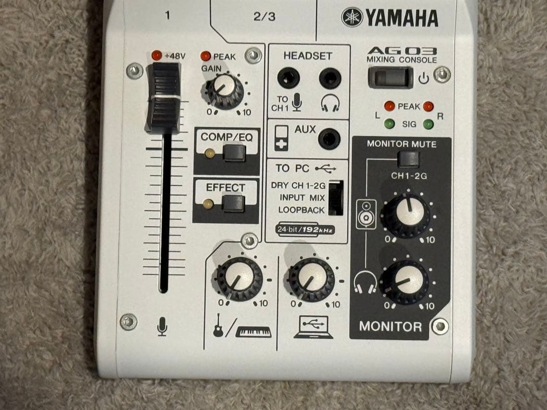 Yamaha AG03 オーディオインターフェース