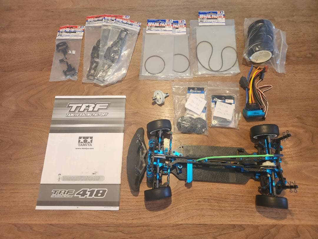 TAMIYA TRF418 中古品 スペアパーツ付属