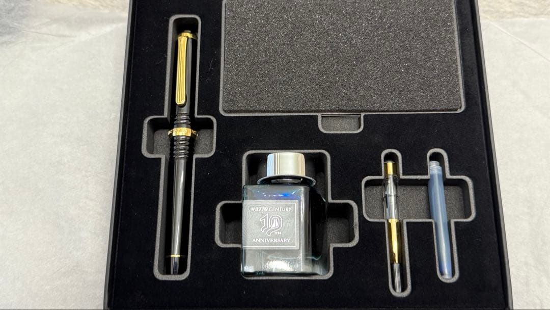 [新品]プラチナ万年筆 3776 10周年記念限定 ブラック ニブM ディケイド