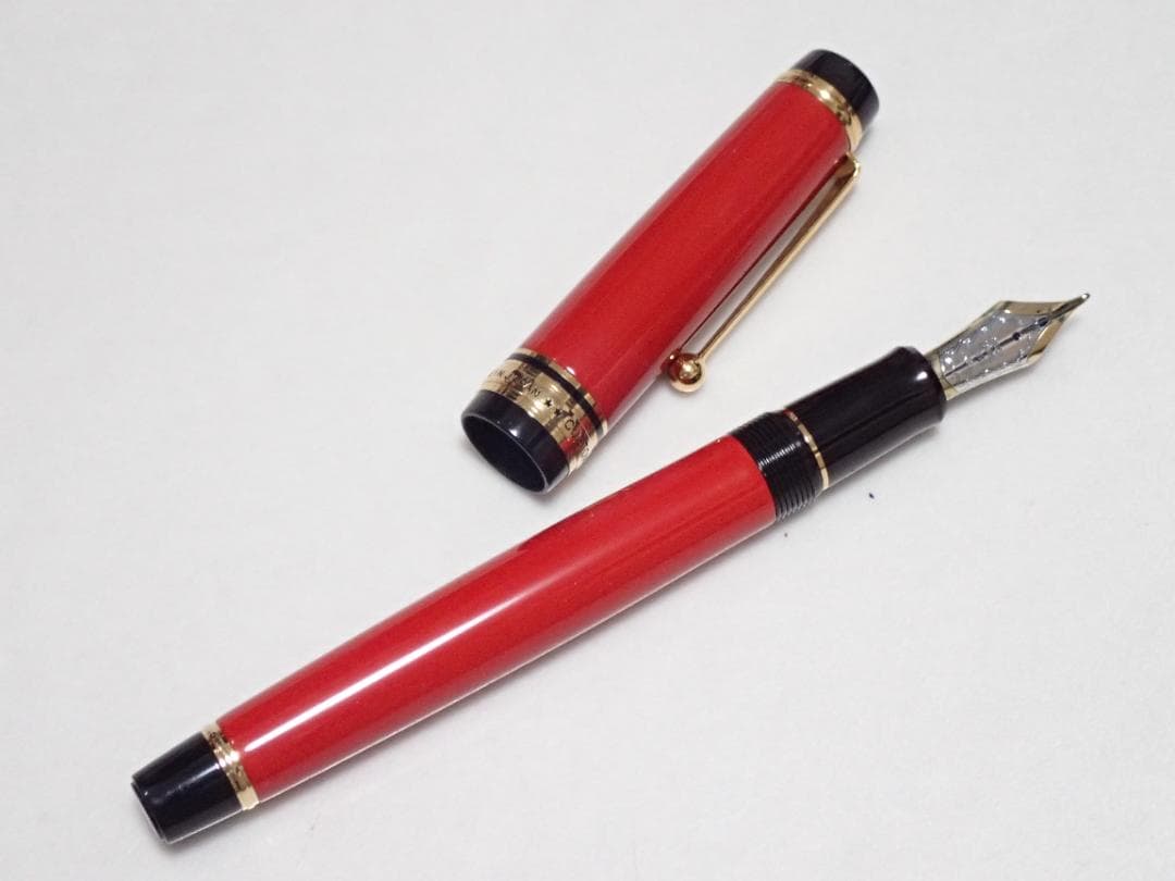 【美品】PILOT パイロット カスタム 845 URUSHI 朱 ペン先18K