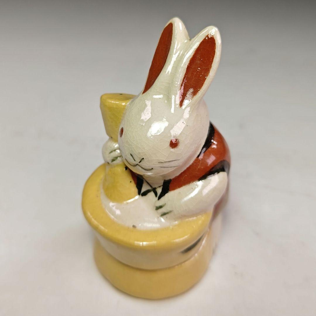 イ910 香合『伊東桂楽造』『兎うさぎ　香合　共箱』茶道具