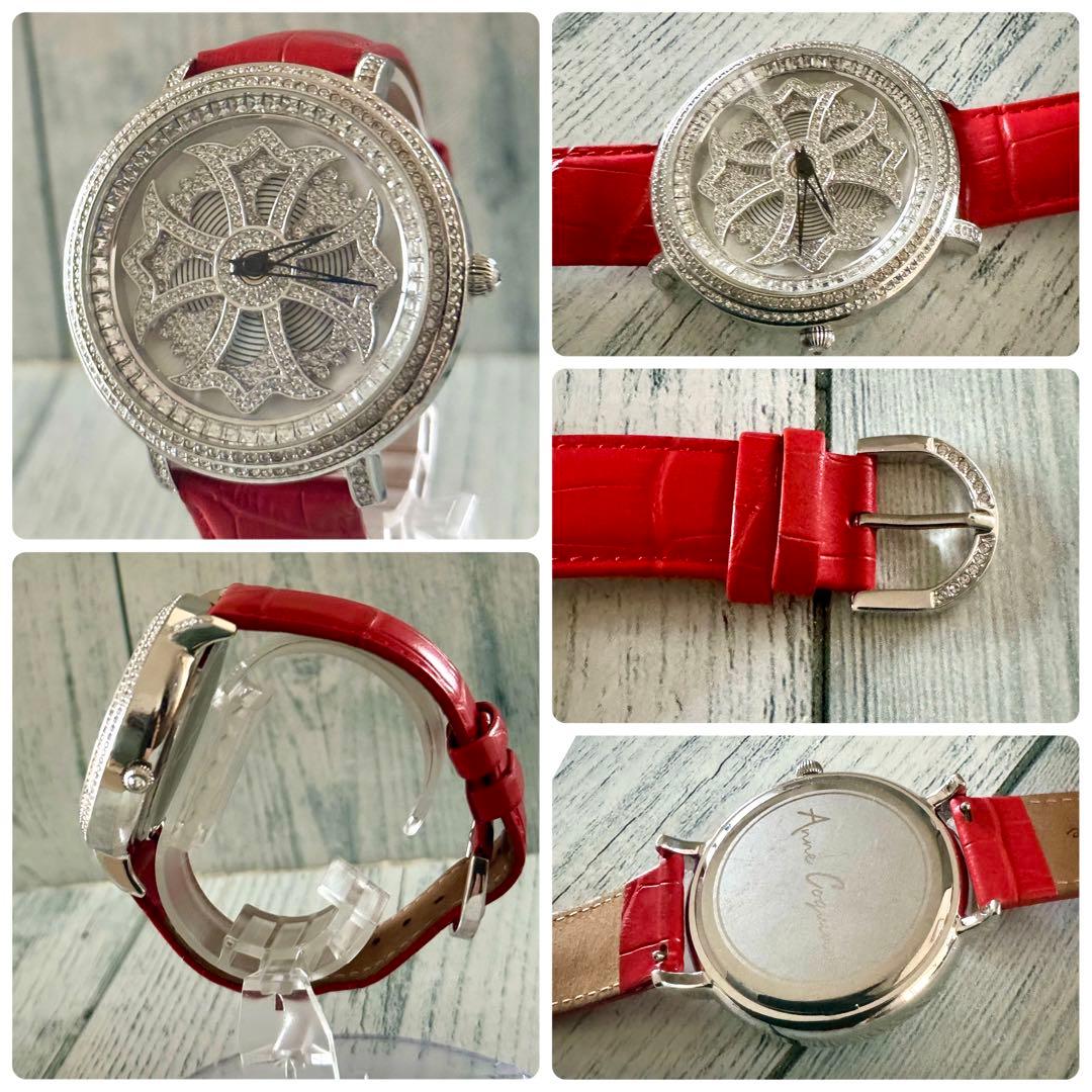 【希少】Anne Coquine 腕時計 46mm アンコキーヌ シルバー