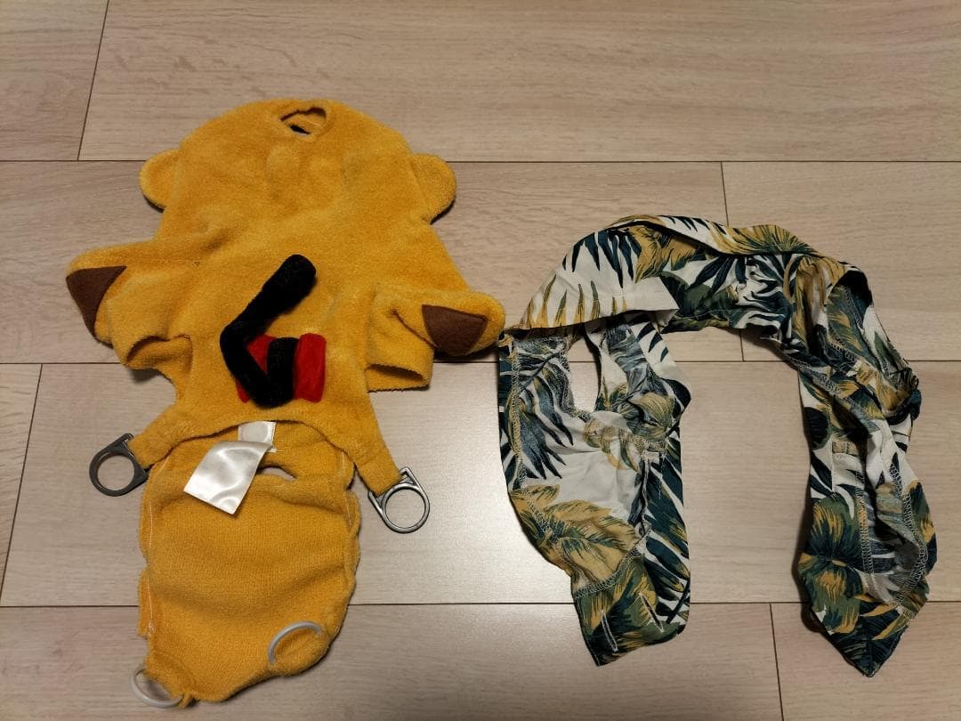 （中古）公式　LOVOT　猿彦セット(ニット×アロハシャツ)