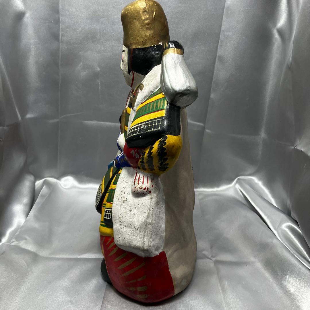 【昭和31年作】 郷土玩具 土人形 天神様 菅原道真公 縁起物 学問 合格祈願