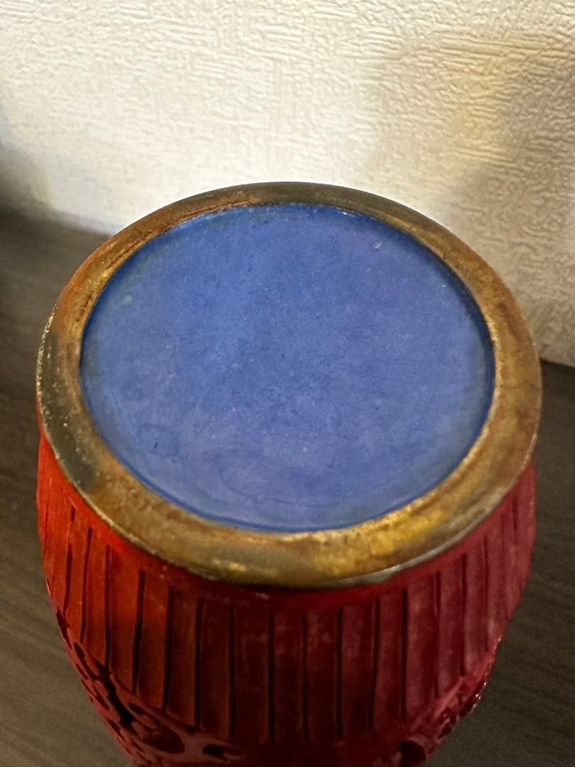 堆朱，中国，剔红，清時代，骨董，花瓶，摆件，置物