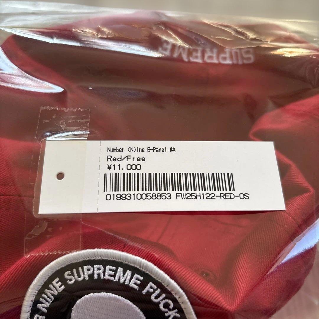 Supreme ナンバーナイン 6-Panel Red タイム期