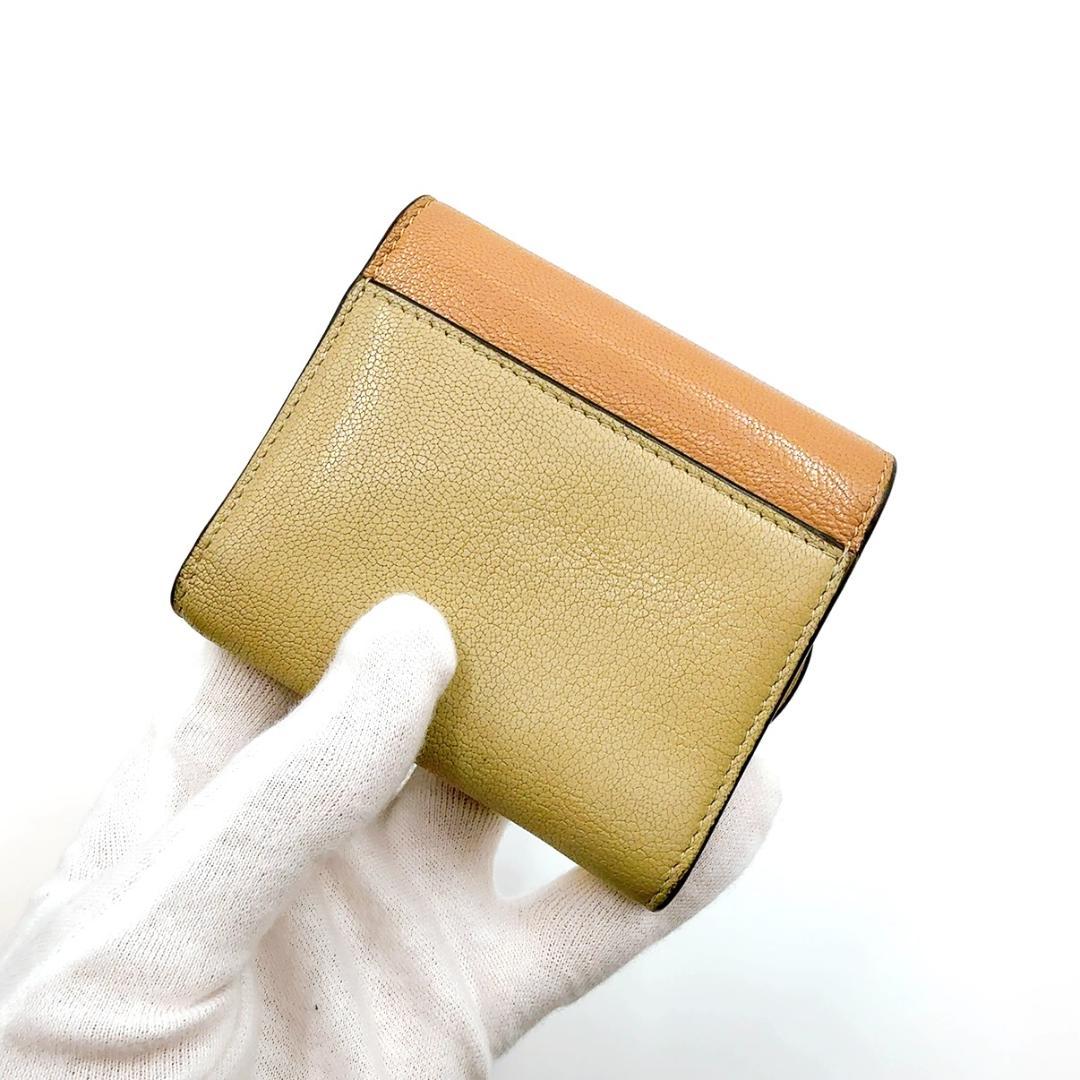 ◇ディオール◇サドル/レザー/コンパクトウォレット/ベージュ/三つ折り財布