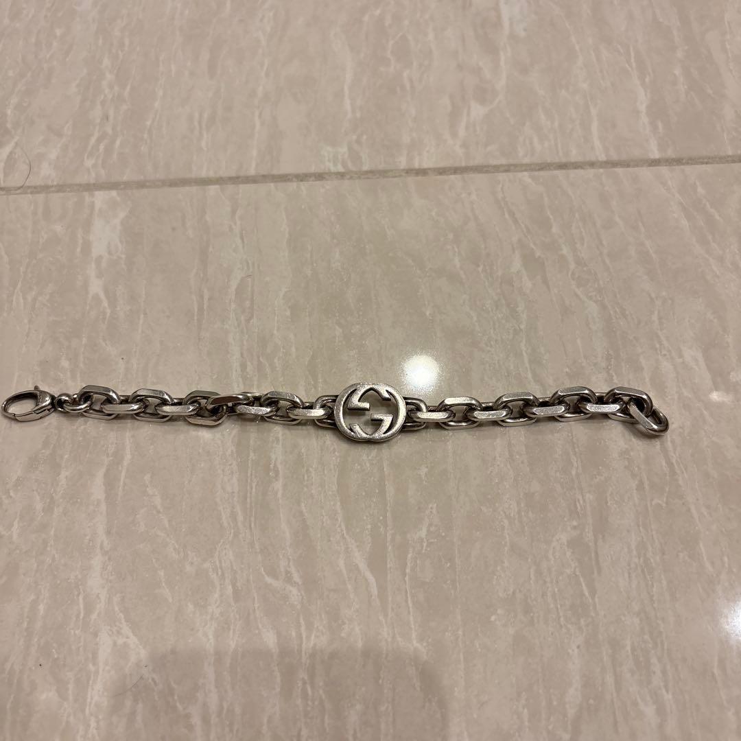 【GUCCI】インターロッキングG　チェーンブレスレット