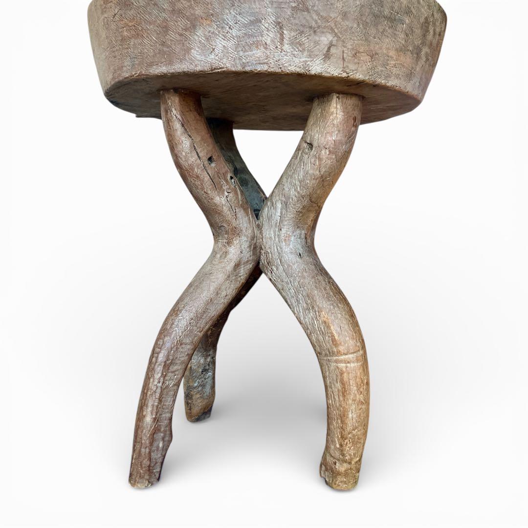 【希少】 チーク材 テーブル アフリカ？民芸品 アンティーク プリミティブ