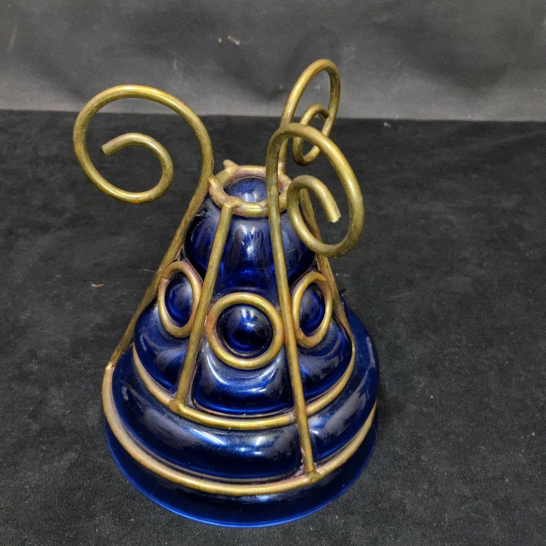 コバルトブルー ガラス製 花瓶 ボウルセット